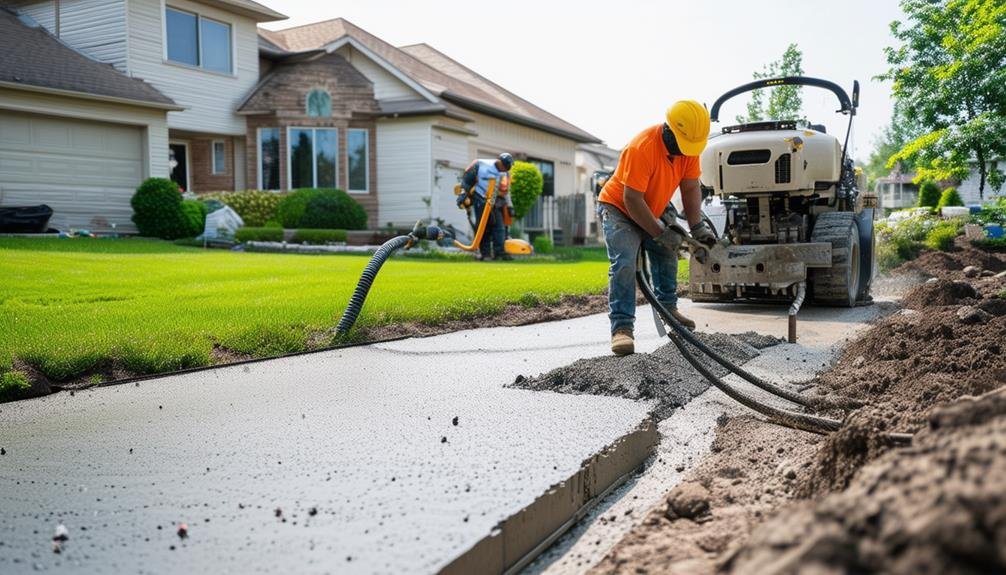 repairing sunken concrete surfaces